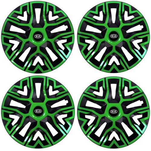 4 db-os 16 colos dísztárcsa készlet, zöld-fekete színben, Kia kompatibilis 140362671