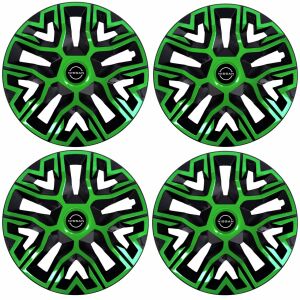Set 4 Capace Roti 16 inchi (R16), Best Verde-Negru, Compatibile Cu Nissan Nou
