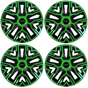 Set 4 Capace Roti 16 inchi (R16), Best Verde-Negru, Compatibile Cu Smart