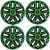 4 db-os 15 colos dísztárcsa készlet, Best Green-Fekete, Hyundai kompatibilis 140364148