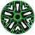 4 db-os 15 colos kerékborító készlet, zöld-fekete színben, Skoda kompatibilis 140364710