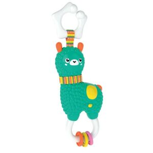 Clementoni Happy Alpaca interaktywna grzechotka z gryzakiem i pierścieniami - Opieka stomatologiczna dla niemowląt