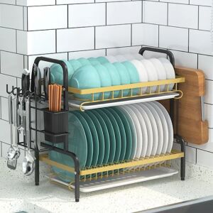 Dupla lefolyótartó evőeszköztartóval - Hatékony szervezés a konyhában