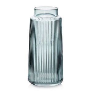 Serenite üveg váz, 12x25 cm, szürke-kék, modern dizájn