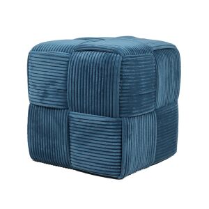 WIKI Puf, modern kubus 42,5x42,5x43 cm, tengerészkék színben