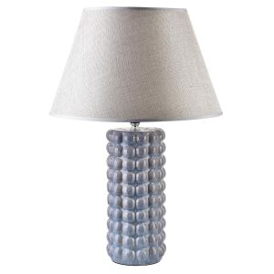 LETI GREY asztali lámpa 11x11x50cm, kerámia, szürke árnyalatokban