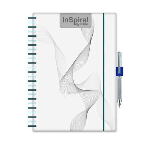Dayliner agenda InSpiral A5 heti fehér-kék 2026 140374062