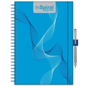 Dayliner agenda InSpiral A5 heti kék-kék 2026 140374075 - Irodai kiegészítő