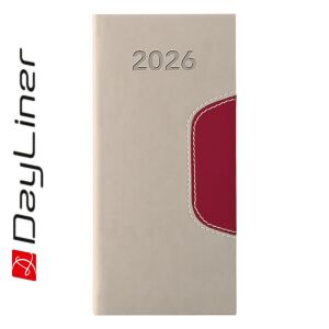 Dayliner agenda Memphis fekvő zsebnaptár bézs-padlizsán 2026 140374123 - Irodai kiegészítő