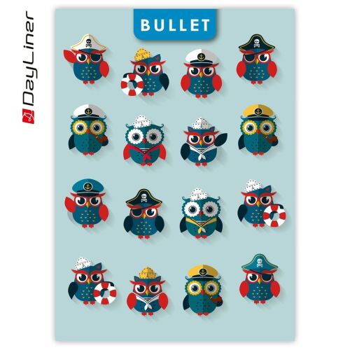 Dayliner notes Colors A5 Bullet Happynest Kalóz Kék 140375714