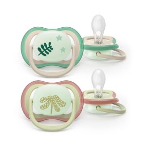 Philips AVENT SCF376/31 Játszócumi Ultra air éjszakai 6-18hó neutral 2db