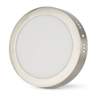 Avide LED Falra Szerelhető Kerek Mennyezeti Lámpa ALU Szatén Nikkel 12W NW 4000K (ACSMNW-R-12W-ALU-SN) 140380981 - LED panel