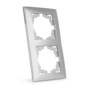Entac Arnold Függőleges Fali Keret 2 Ezüst (ERWSVF2-ARN-S) 140381089 - Villanykapcsoló keret