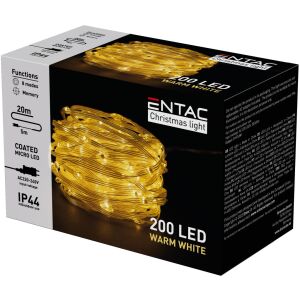 Entac Karácsonyi IP44 200 PVC Bevonatú Micro LED WW 20m (ECML-200-WW) 140381260 - Entac