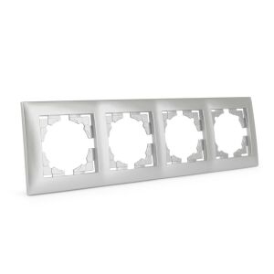 Entac Arnold vízszintes fali keret 4 Ezüst (ERWSF4-ARN-S) 140382559 - Villanykapcsoló keret