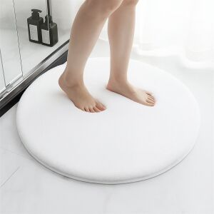 Nyuszi vajpuha Fürdőszoba szőnyeg Fehér Kerek 60cm 140384788 - Fürdőszoba bútor