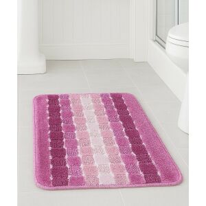 Fürdőszoba szőnyeg csíkos Pink 40x60cm 140385608 - Fürdőszoba bútor