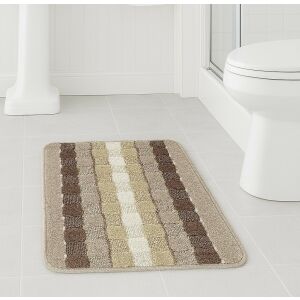 Fürdőszoba szőnyeg csíkos Bézs 40x60cm 140385853 - Fürdőszoba bútor