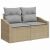 Kerti Kanapé Szett 7 pcs Bézs 55 x 62 x 69 cm Poli rattan 140390442