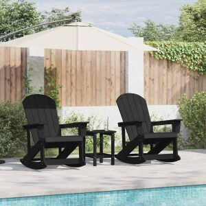 Adirondack hintás székek 2 pcs Fekete HDPE 140392504 - Hintaágy & Hintaszék