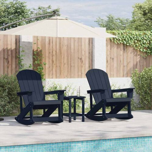 Adirondack hintás székek 2 pcs Tengerészkék HDPE 140392510