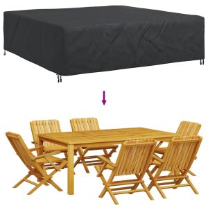 Kültéri bútorhuzat Fekete 275 x 275 x 70 cm 600D 140394090 - Kerti bútor takaró