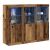 Széf 3 pcs Régi fa 123 x 37 x 100 cm Faanyag 140395992