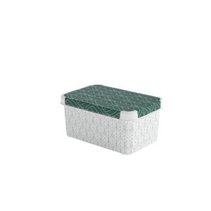 Curver Deco Stockholm S tárolódoboz – zöld leveles minta 140397676 - Tárolódoboz & kosár