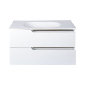 PIRAMIDA EURIDIKA fali függesztett fürdőszobabútor - öntött műmárvány mosdóval - 100 x 53 x 48 cm