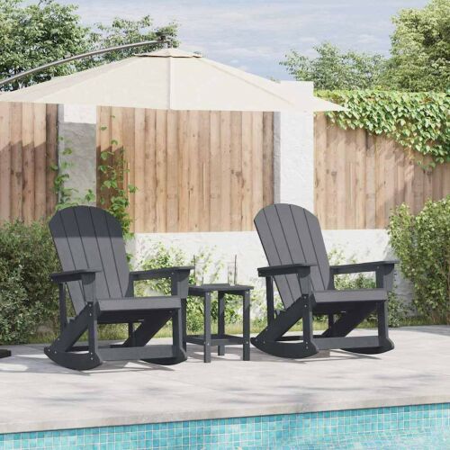 Adirondack hintás székek 2 pcs Világosszürke HDPE 140403713