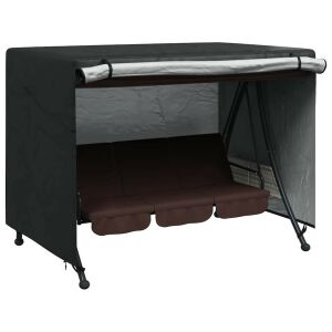 Kültéri hinta takaró, 220 x 125 x 170 cm, fekete 210D Oxford szövet - Kerti bútor takaró