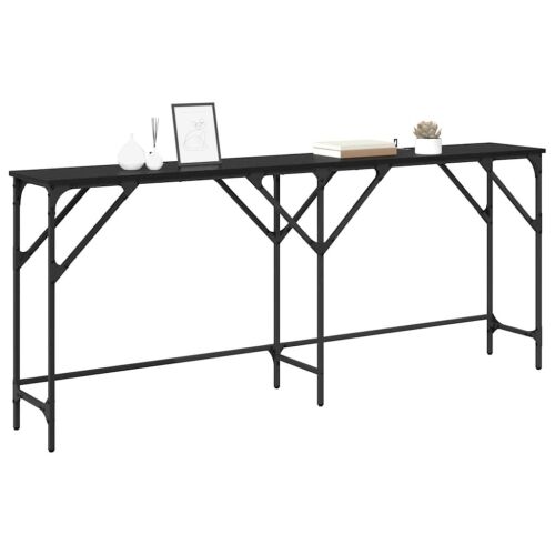 Konzolasztal Musta tammi 180 x 29 x 75 cm Faanyag