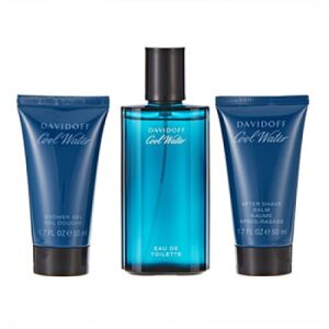 Davidoff Cool Water férfi ajándékszett: Eau de Toilette, borotválkozás utáni balzsam, tusfürdő - Davidoff