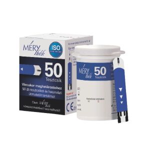 Mérykék 50 db-os tesztcsík 140420692 - Vércukorszint mérő