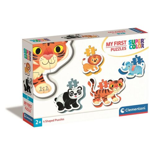 Clementoni Állatos My First baba puzzle doboz, színes baba puzzle kisgyermekeknek - Babajáték