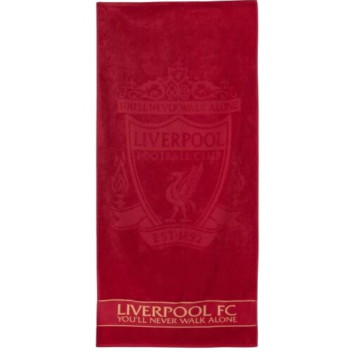 Liverpool FC törölköző klubcímerrel és 'You'll Never Walk Alone' dizájnnal - Törölköző