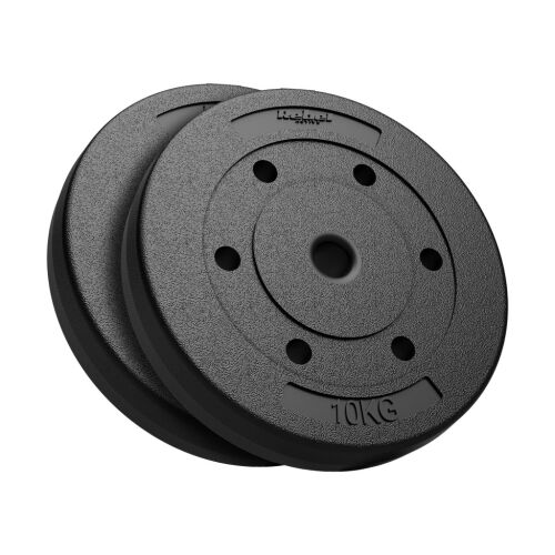 Súlytárcsa készlet 2x10 kg, 31 mm-es lyukkal, fekete