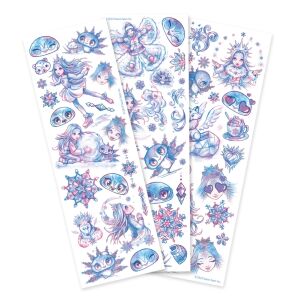 Комплект от 50 временни татуировки, Nebulous Stars, Iceana & Blizzia