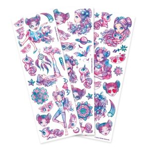 Set mit 50 temporären Tattoos, Nebulous Stars, Nebulia & Stella