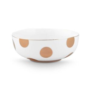 Комплект от 2 купички, порцелан, Pip Studio, Dot Delight бяло-златен, 15 см, колекция Dot Delight 140431105 - Купа