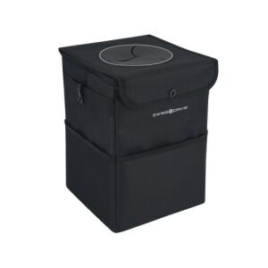 Swiss Drive 12L faltbarer Auto Mülleimer mit Deckel und Aufbewahrungstaschen - Autoorganizer
