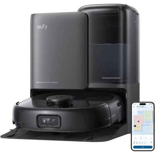 Eufy E25 Omni Saugroboter und Wischmopp mit All-in-one Station, Schwarz