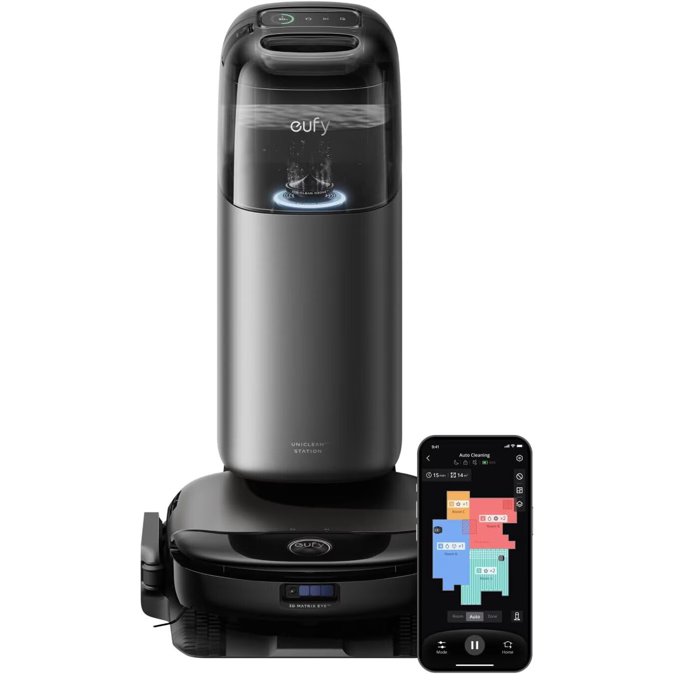 Прахосмукачка робот eufy Omni S1 Pro, 8000 Pa, черен