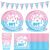 Párty riad Berstzy, 34 kusov, kartón, biela/ružová/modrá 140432154