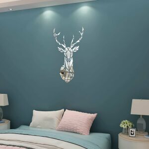 Nástenná nálepka ENCOFT, strieborná, akrylová, zrkadlová, 57 x 35 cm 140432172 - Nástenné panely a nálepky na stenu