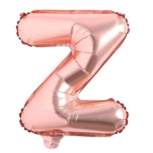 Balon Maxee w kolorze różowego złota, litera Z, 40 cm, dekoracja na przyjęcie urodzinowe - Bułka w powietrzu