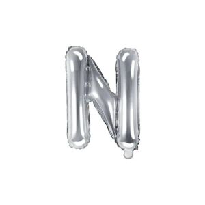 Maxee Geburtstagsballon, Buchstabe N, silber, 40 cm 140432164 - Luftballons