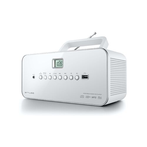 Muse | M-28RDW | Tragbares Radio mit CD/MP3-Player und USB | Weiß 140439167