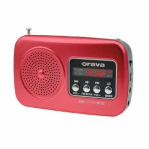 MPM RP130R Rádió FM tölthető akkuval piros Li-ion 3,7V