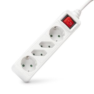 Entac M1 Elosztó 4 Foglalat Kapcsolóval 2x16A 2x2.5A 1,5m 3G1.5 (ESE1.5G2X2-1.5-SW) 140444265 - Elosztó